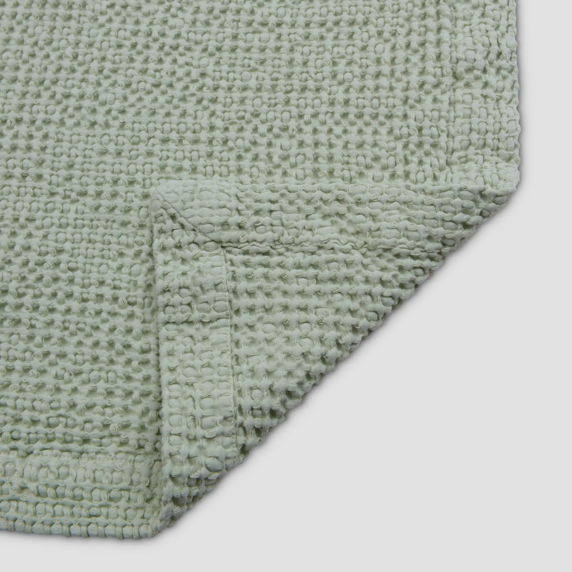 Sage Green Waffle Cotton Throw