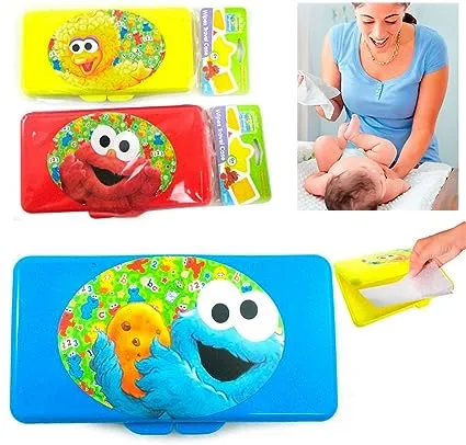 Sesame Street Cookie Monster Baby Wipes Travel Case NEW NWT Retro