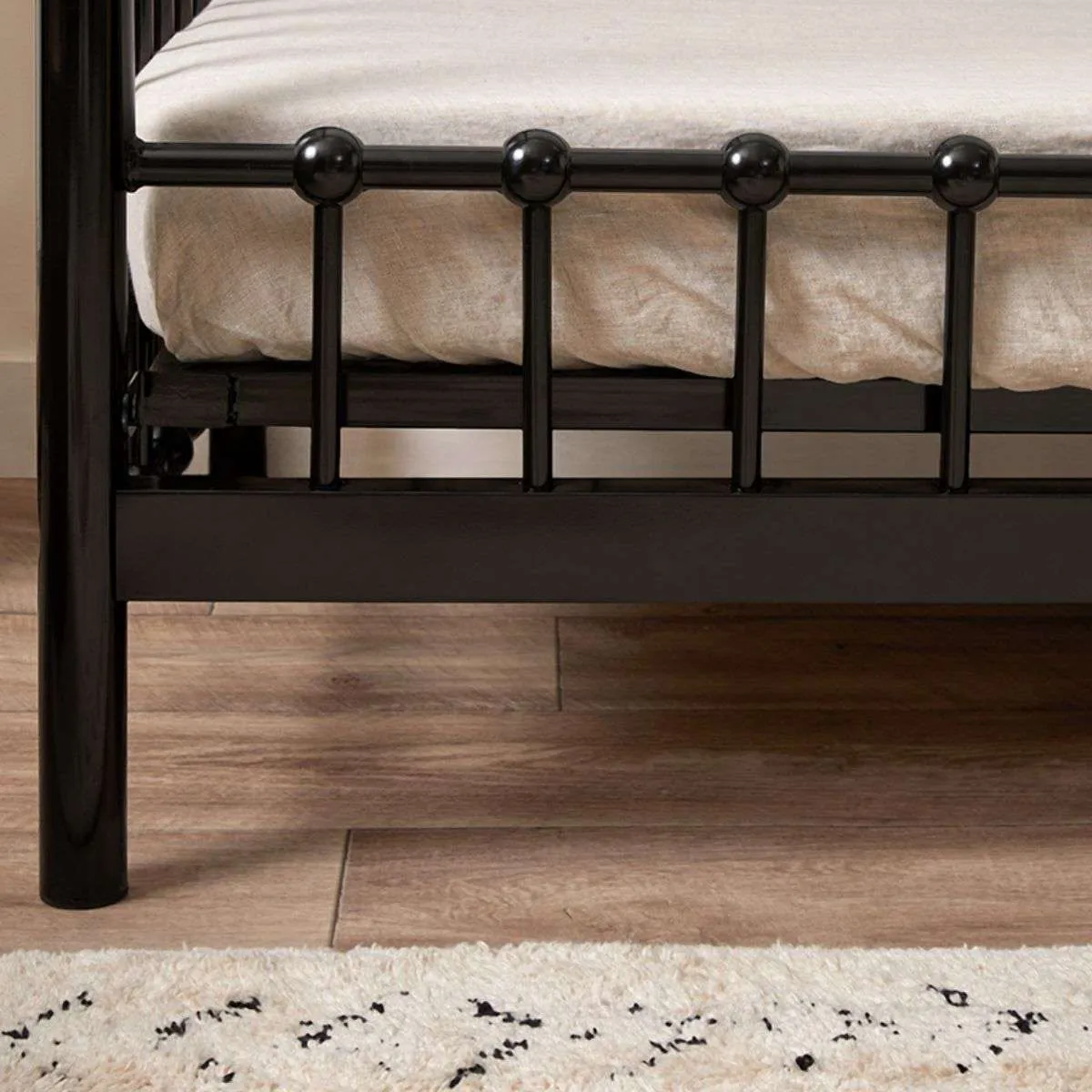 Sonata Cot Toddler Bed Conversion - Black