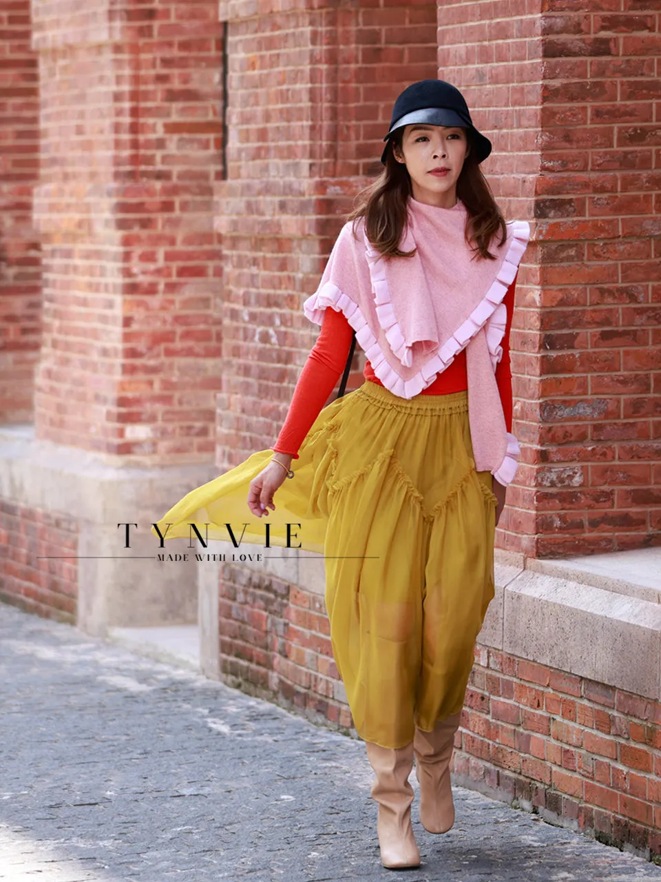 Surprise Sale! Muddy Yellow Handkerchief Hem Chiffon Lightweight Skirt