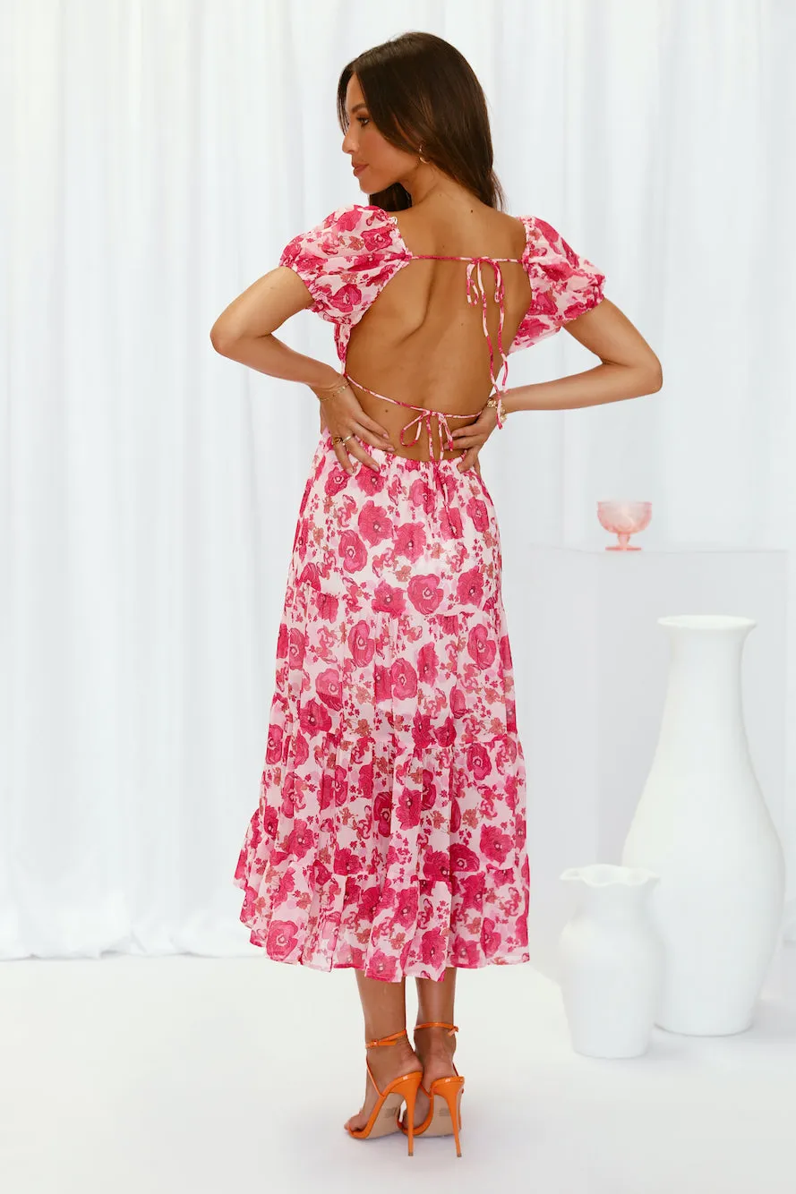 Sweet Views Midi Dress Pink