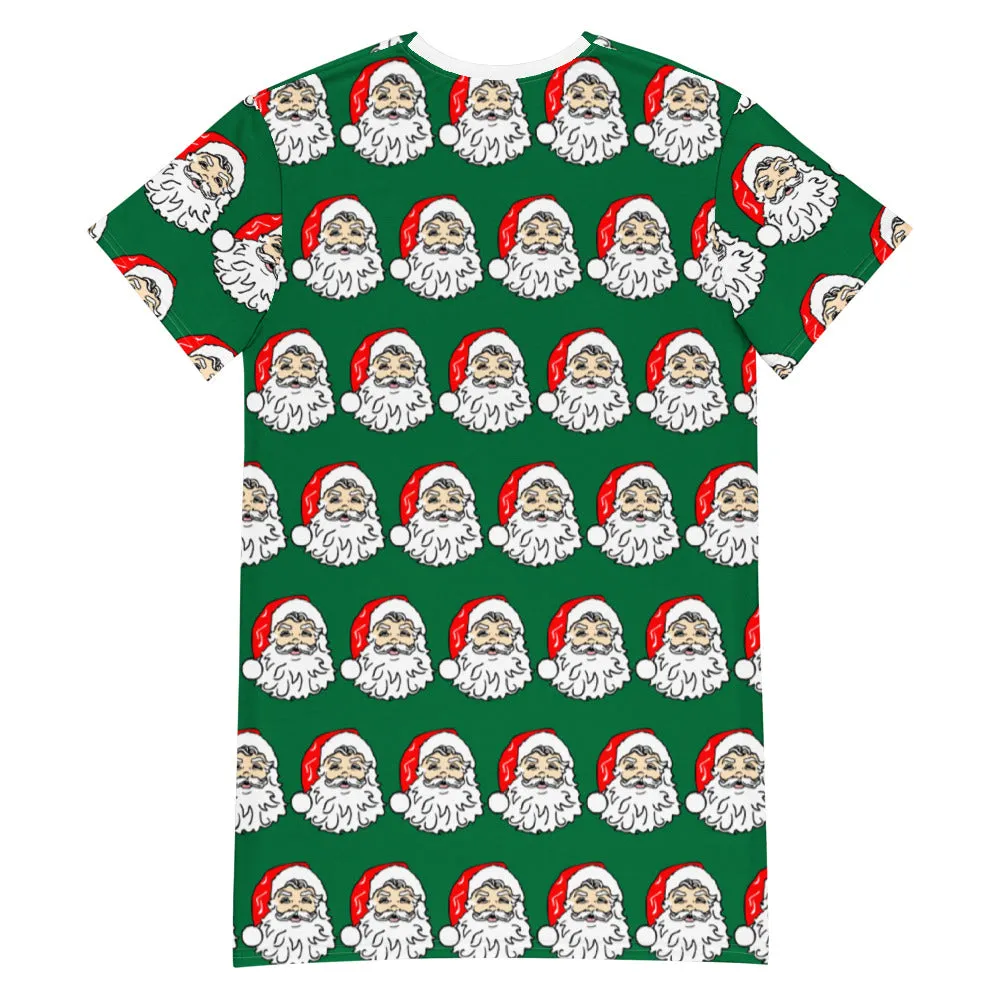 T-shirt dress Santa Green