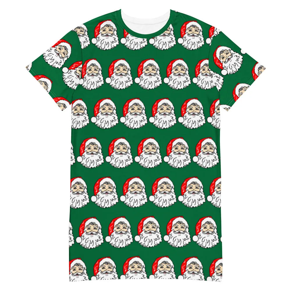 T-shirt dress Santa Green