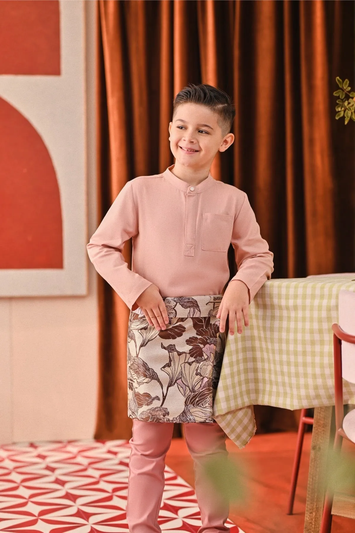 The Capai Baju Melayu Top - Rose Pink