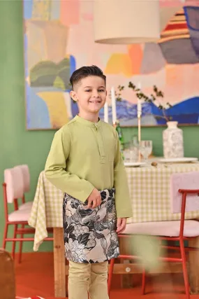 The Capai Baju Melayu Top - Tea Green