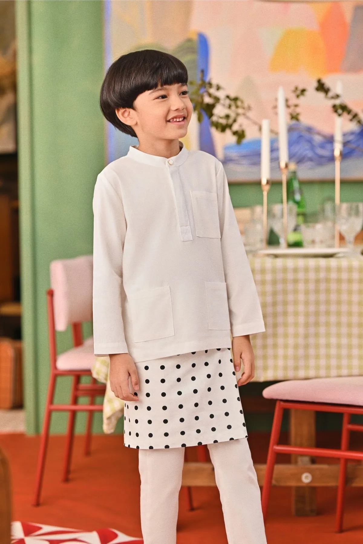 The Capai Baju Melayu Top - White