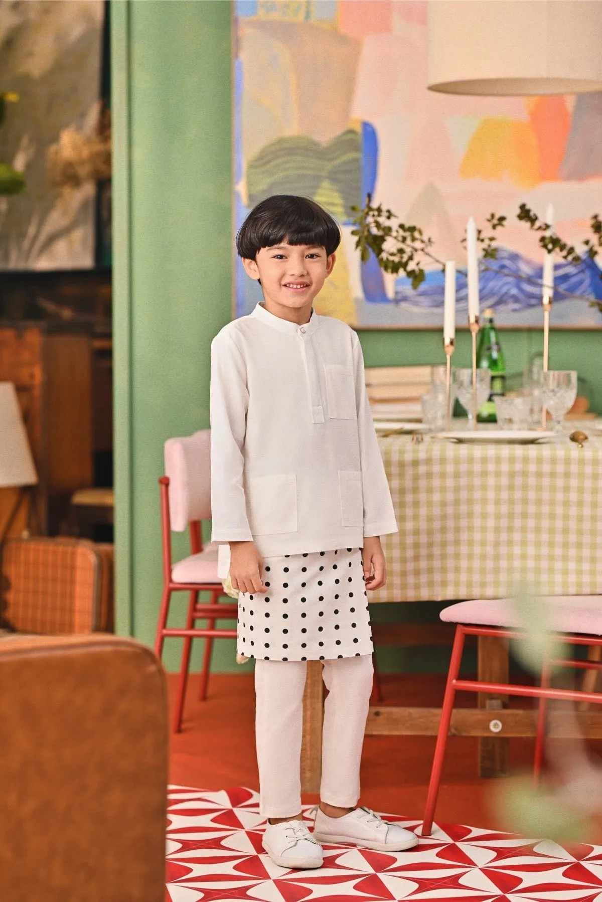 The Capai Baju Melayu Top - White