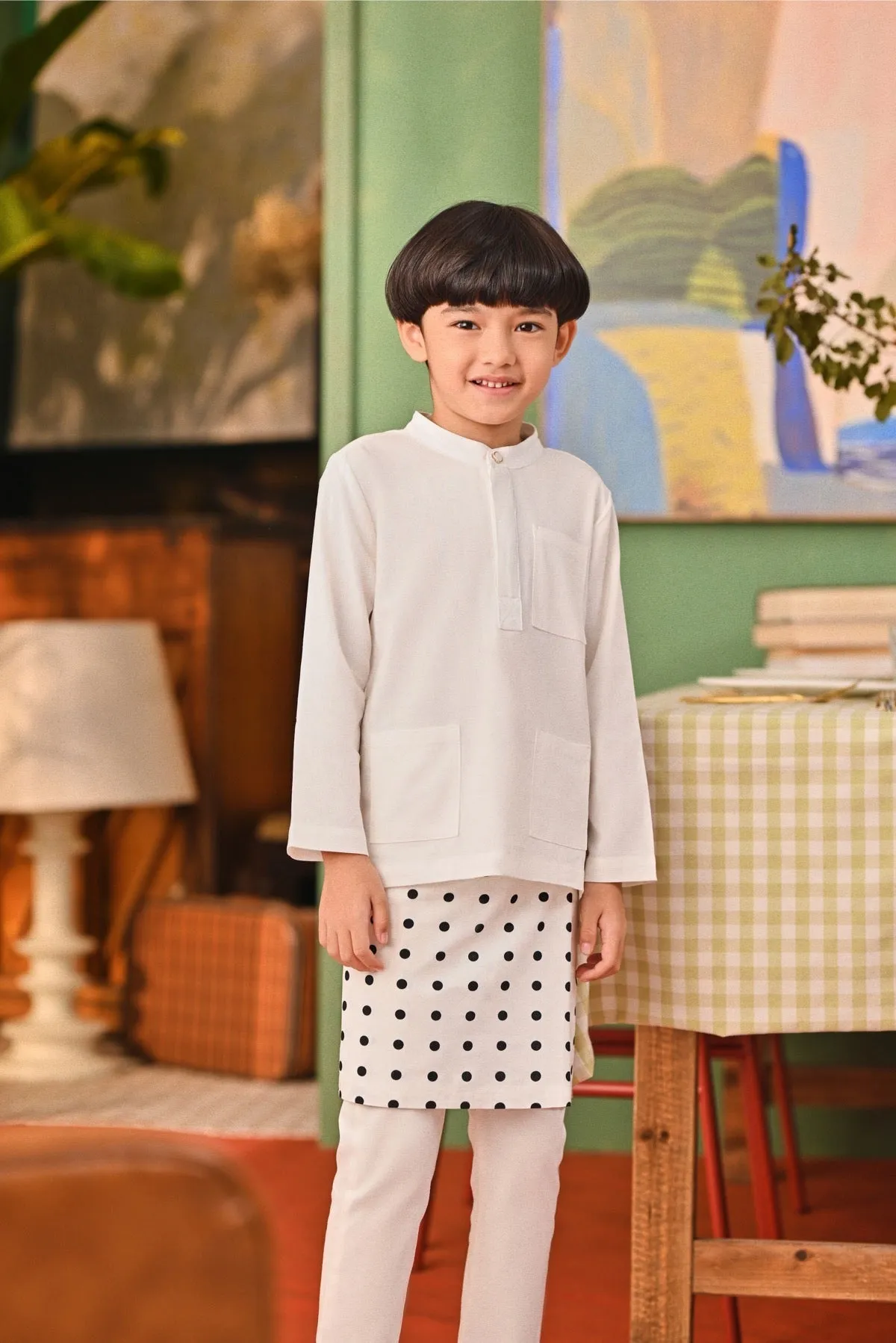 The Capai Baju Melayu Top - White