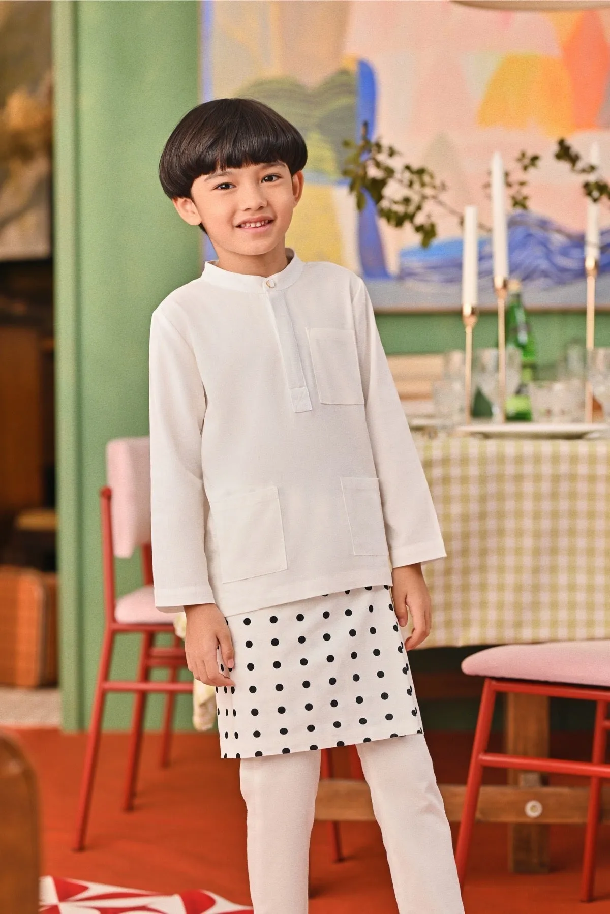 The Capai Baju Melayu Top - White