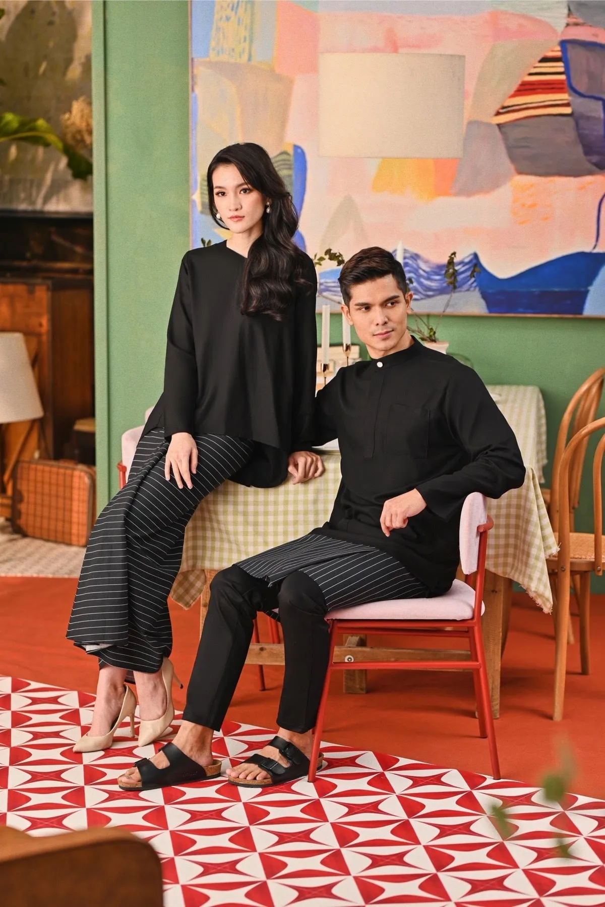 The Capai Men Baju Melayu Top - Black